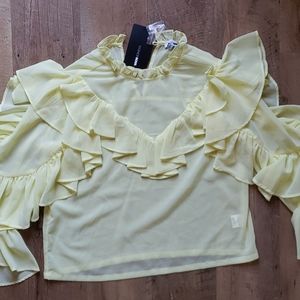 Yellow Shear Blouse Size S